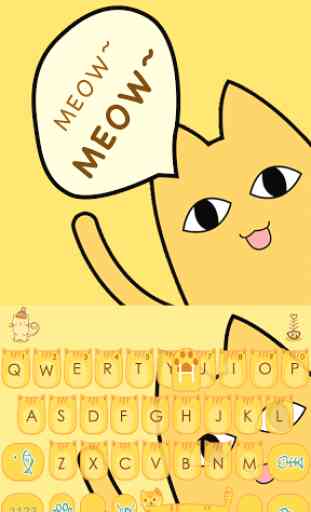 Meow Emoji Keyboard Theme  1