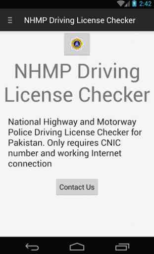 NHMP Driving License Checker 3