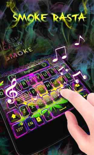 Smoke Rasta GO Keyboard Theme 3