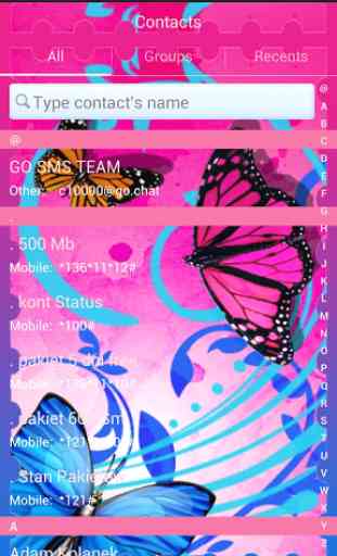 GO SMS Theme butterflies 4