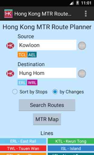 Hong Kong Metro Route Planner 1