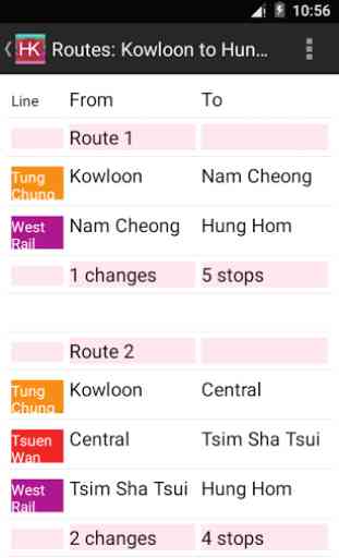 Hong Kong Metro Route Planner 2