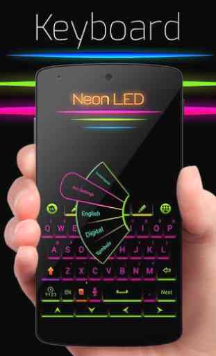 Neon LED GO Keyboard Theme 1