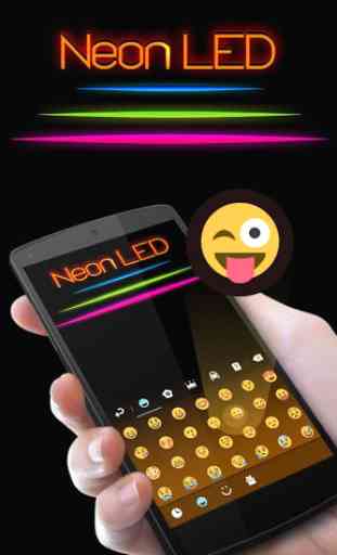 Neon LED GO Keyboard Theme 2