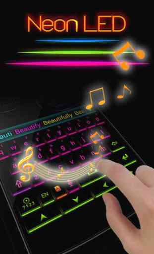 Neon LED GO Keyboard Theme 3