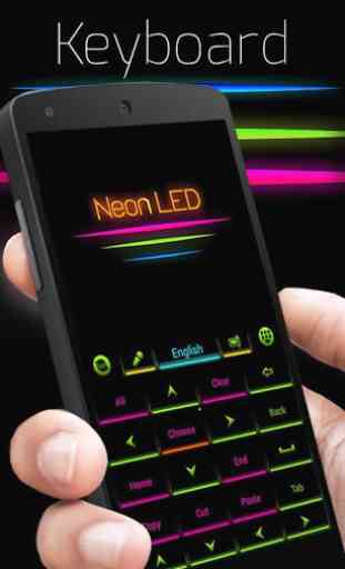 Neon LED GO Keyboard Theme 4