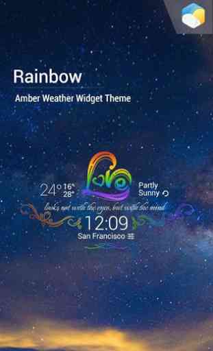 Rainbow Love theme widget 1
