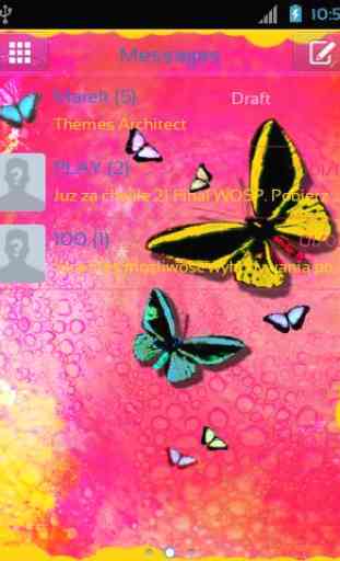 Theme Butterfly for GO SMS 1
