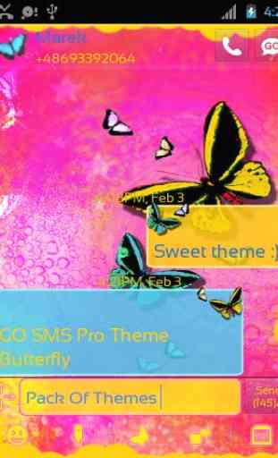 Theme Butterfly for GO SMS 2