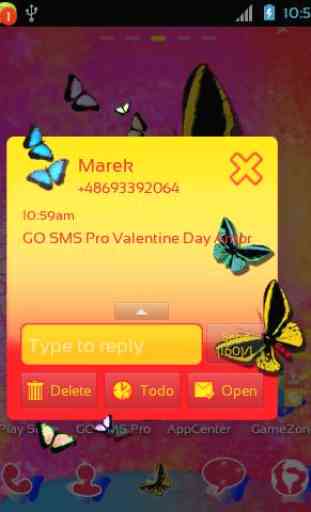 Theme Butterfly for GO SMS 4