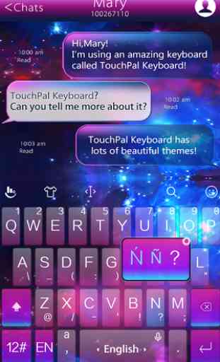 TouchPal Galaxy Keyboard Theme 3