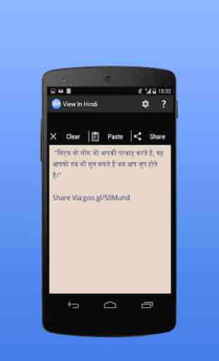 View In Hindi Font 3