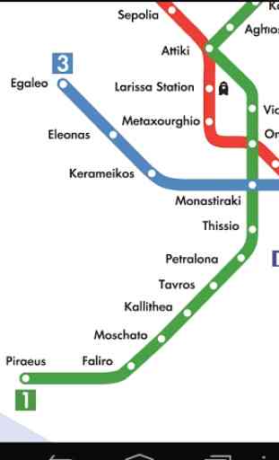 Athens Metro Map Free 2