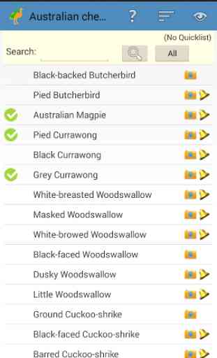 Australian Birding Checklist 1