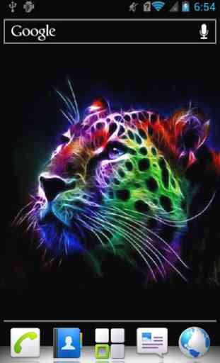 Colorful Neon Leopard Live 1