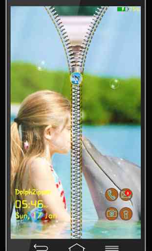 Dolphin Zipper Lock Screen 4
