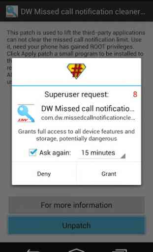 DW Missed call cleaner patch 2