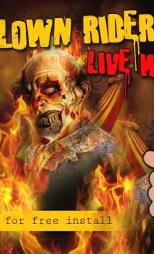 Ghost Rider Clown on Fire LWP 1