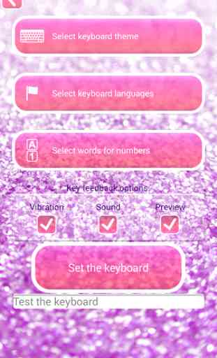 Glitter Keyboard Custom Themes 1