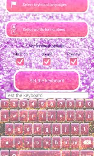Glitter Keyboard Custom Themes 3