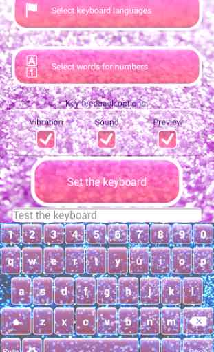 Glitter Keyboard Custom Themes 4
