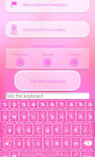 Neon Pink Keyboard Theme 1