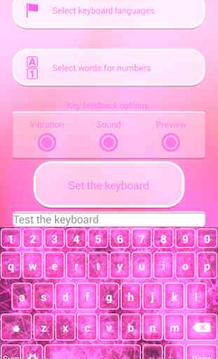 Neon Pink Keyboard Theme 4