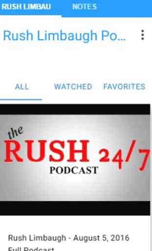 Rush Limbaugh Podcast 1
