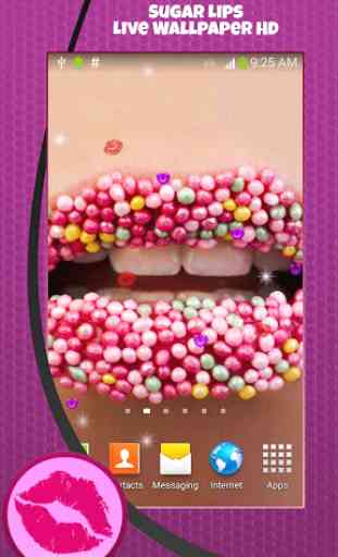 Sugar Lips Live Wallpaper HD 4