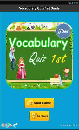 Vocabulary Quiz 1st Grade 1