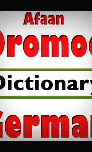 Afaan Oromoo German Dictionary 1