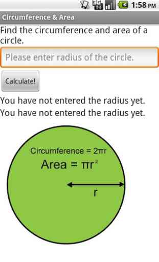 Circumference & Area of Circle 1