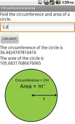 Circumference & Area of Circle 2