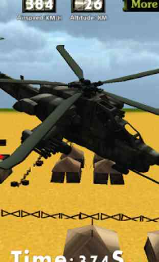 Combat helicopter 3D flight 2