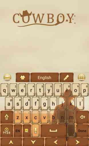 Cowboy Keyboard Theme & Emoji 4