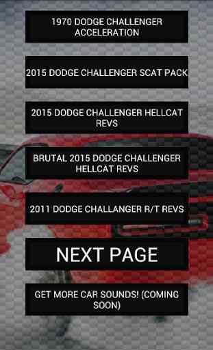 Engine sounds Dodge Challenger 1