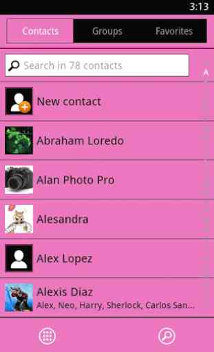 exDialer Pink WP7 Theme 2