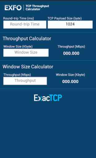EXFO Ethernet Calculator 2