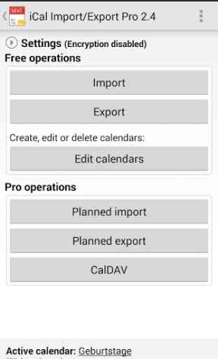 iCal Import/Export CalDAV Pro 1