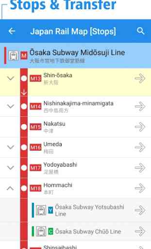Japan Rail Map - Tokyo & Osaka 3