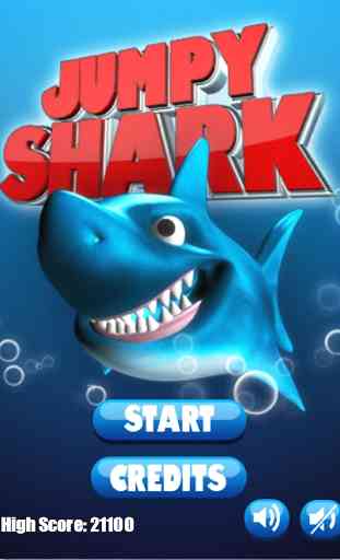 Jumpy Shark - 8bit Free Game 3