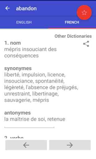 Offline Eng French Dictionary 4