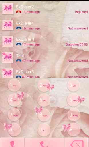Pink Bow Theme for ExDialer 1