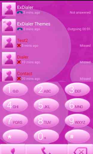 Pink Bubble Theme for ExDialer 1