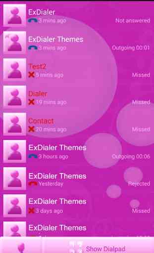 Pink Bubble Theme for ExDialer 2