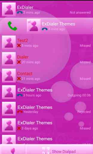 Pink Bubble Theme for ExDialer 3