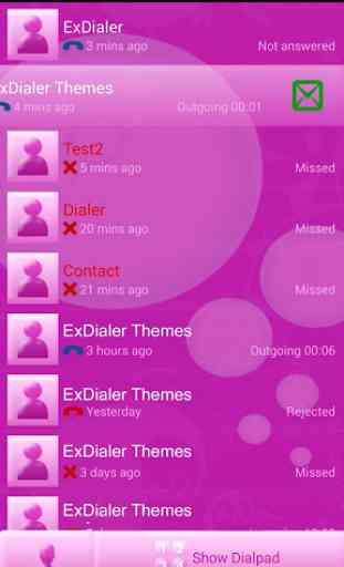 Pink Bubble Theme for ExDialer 4