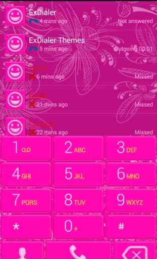 Pink Glow Theme for ExDialer 2