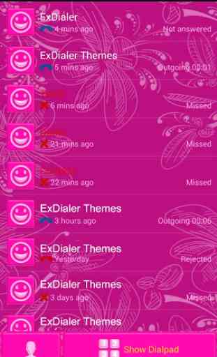 Pink Glow Theme for ExDialer 3
