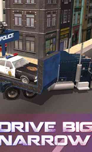 Police Car Transporter Truck 2